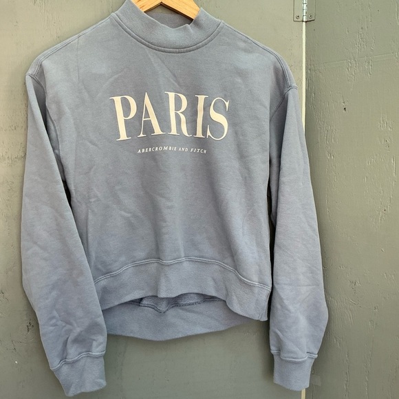 Abercrombie & Fitch Sweaters - Abercrombie & Fitch Sweatshirt Soft AF Collection Paris Cropped Oversized ZS XXS